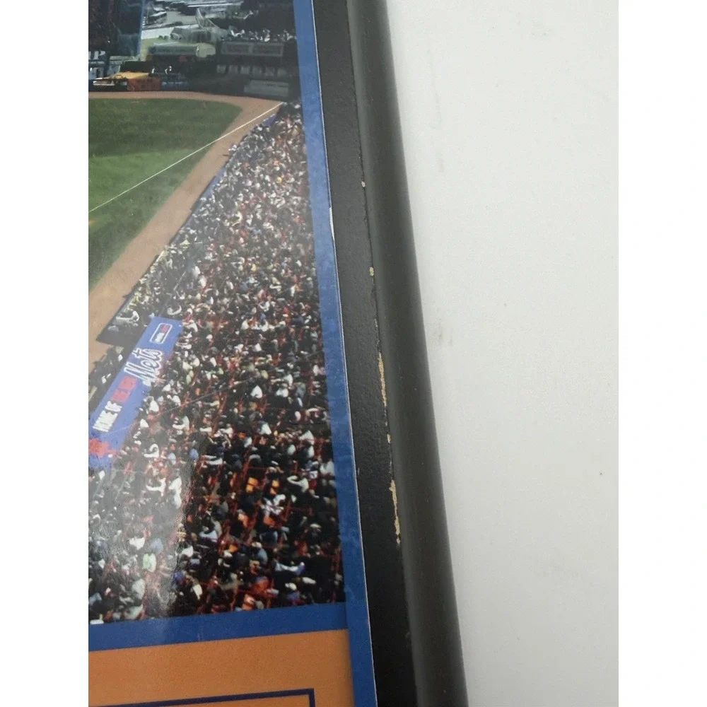 Steiner New York Mets Shea Stadium Game Used Dirt Plaque COA MLB Wall Display